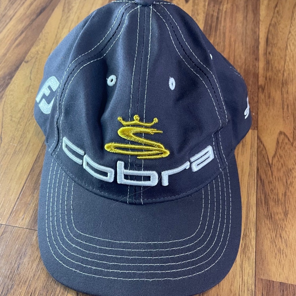 Cobra Golf Hat Mens OSFA Adjustable Navy Blue Cotton Twill FootJoy FJ Logo Cap